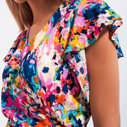 Ruffle Wrap Maxi Dress