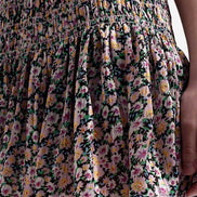 Shirred Skater Skirt