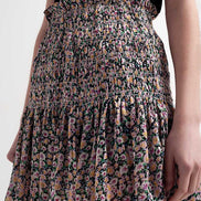 Shirred Skater Skirt