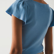 Square Neck Puff Sleeve Sweater