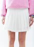 White Pleated Mini Skirt