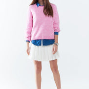 White Pleated Mini Skirt