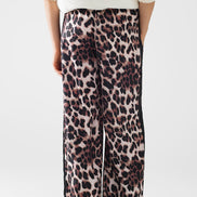 Leopard-Print Track Style Pants