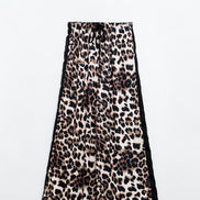 Leopard-Print Track Style Pants